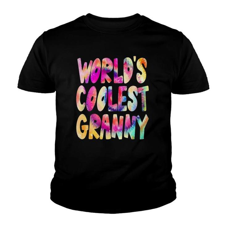 World's Coolest Granny - Cool Tie Dye Grandma Youth T-shirt