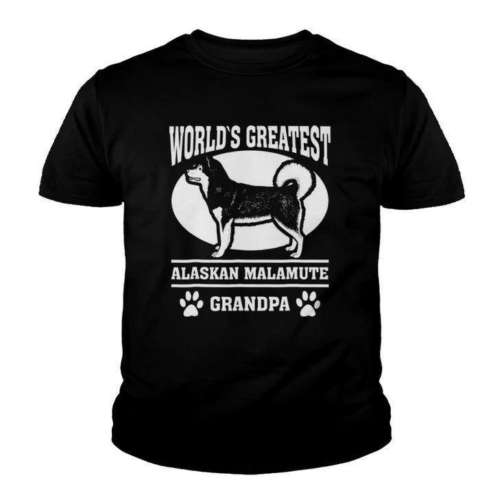 World's Greatest Alaskan Malamute Grandpa Youth T-shirt