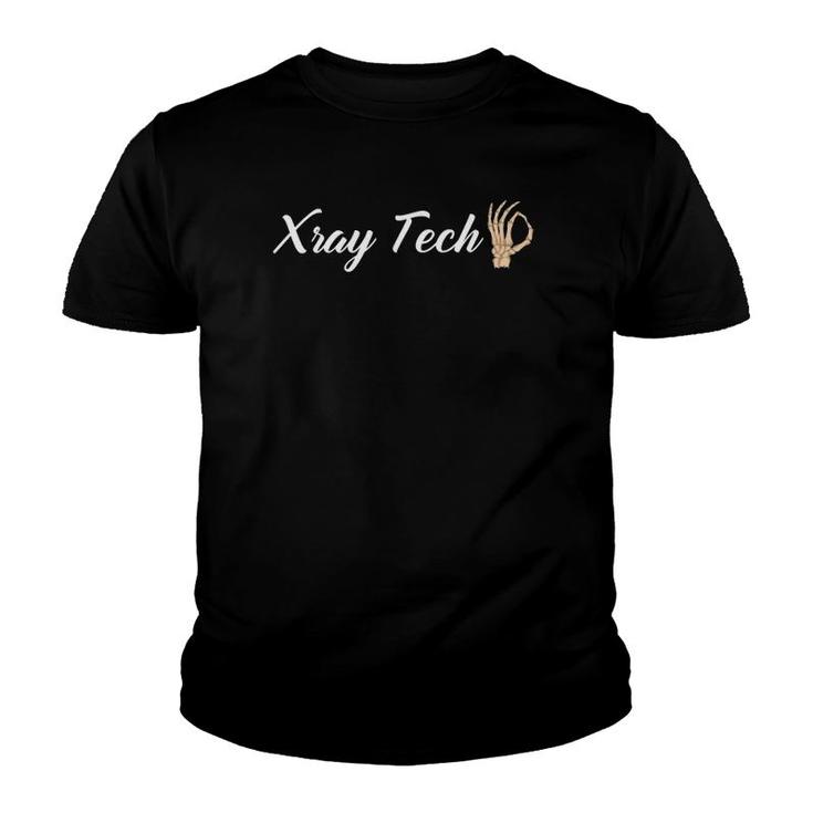 Xray Tech Radiology Life Technician Nurse Skull Youth T-shirt