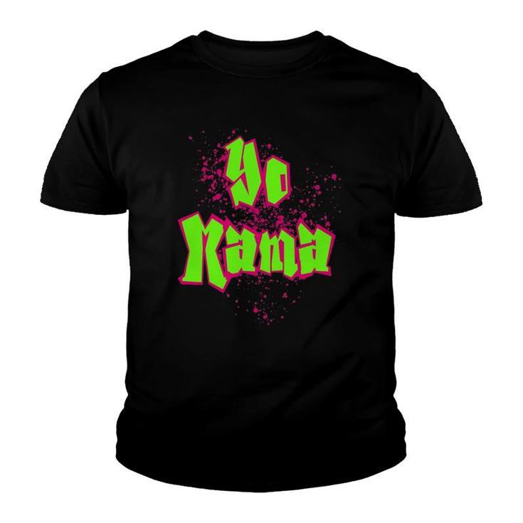 Yo Mama Old Skool Style 90'S Hip Hop Party Tee Youth T-shirt