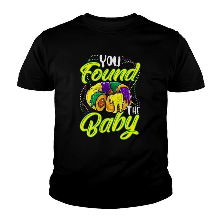 You Found The Baby - Mardi Gras King Cake Beads Costume Youth T-shirt