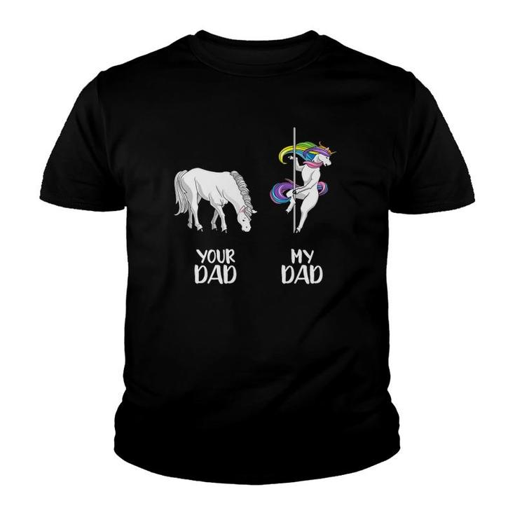 Your Dad My Dad Lgbt Unicorn Rainbow Flag Lgbtq Funny Gay Youth T-shirt
