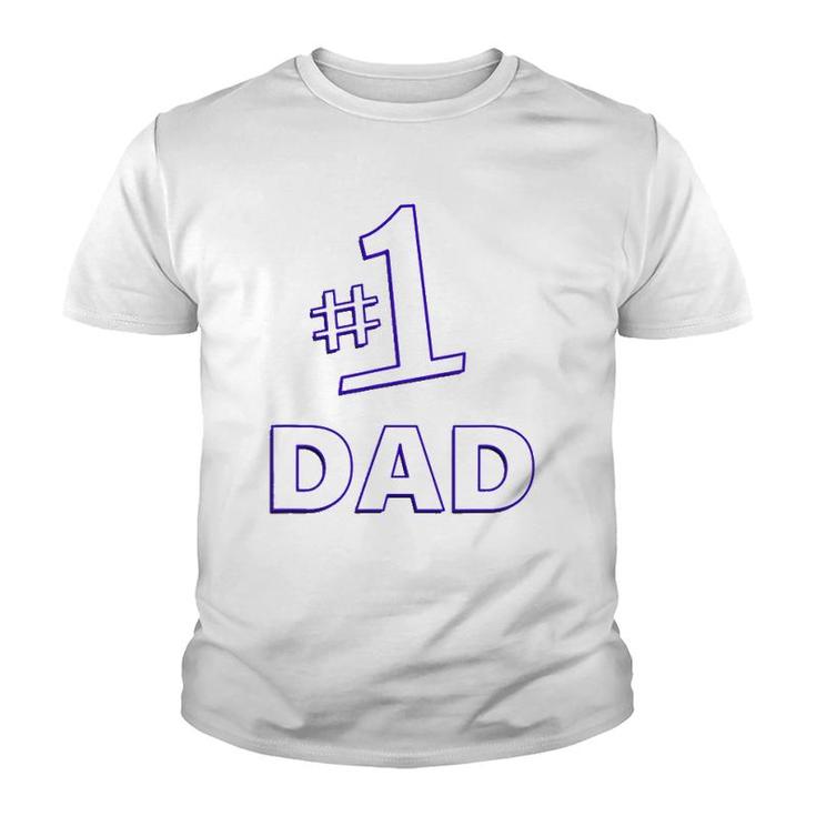 1 Dad Father's Day Daddy Gift Youth T-shirt
