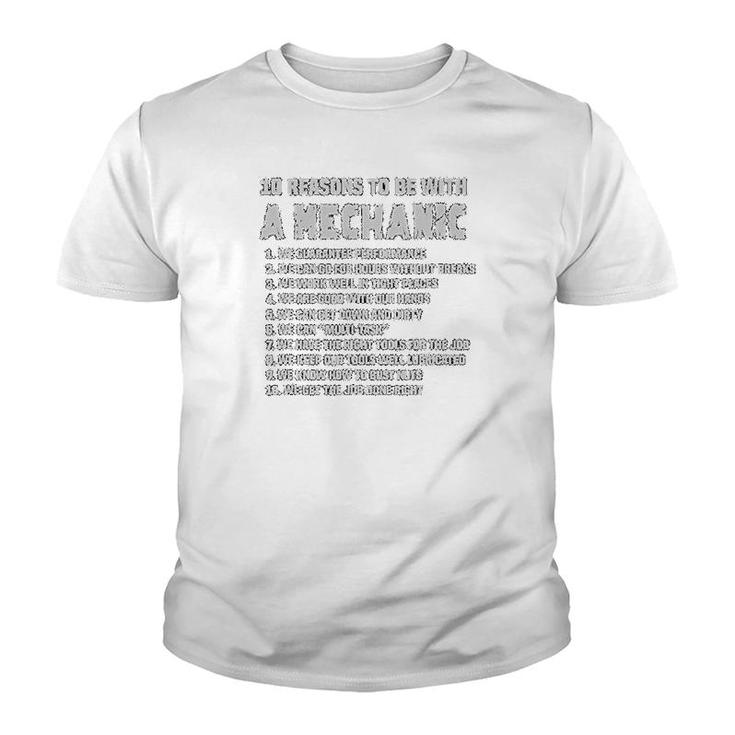 10 Reason To Be A Mechanic Engineer Youth T-shirt