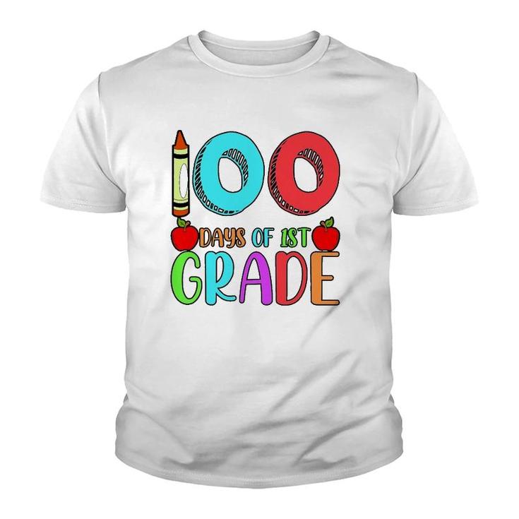 100 Days Of 1St Grade Happy 100Th Day Of School Youth T-shirt