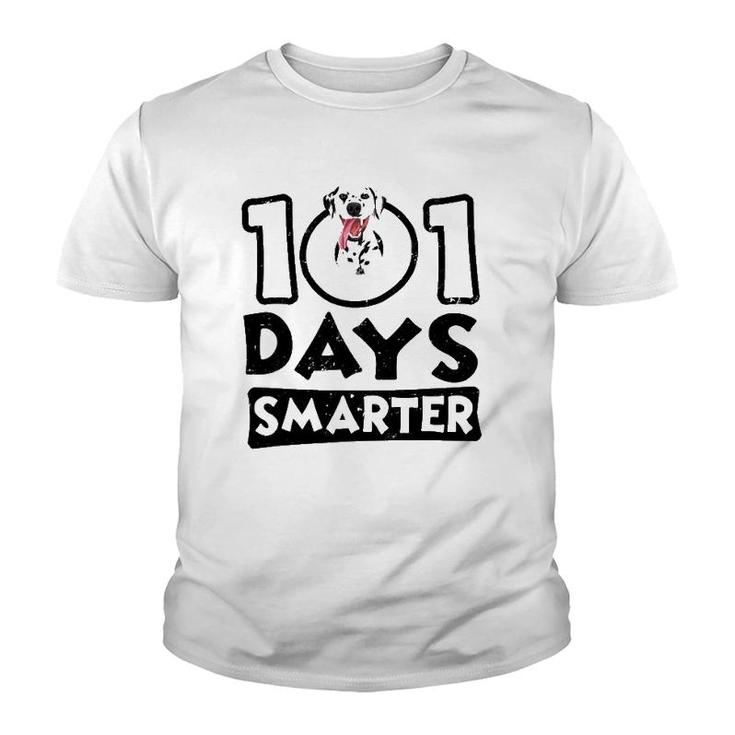 101 Days Smarter Dalmatian Dog Lover Youth T-shirt