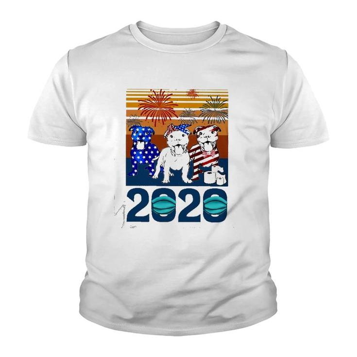 2020 Colorful Pitbull Vintage Version Youth T-shirt