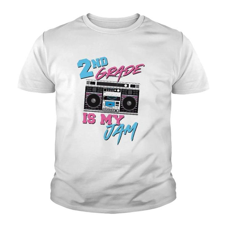 2Nd Grade Is My Jam Vintage 80S Boombox Teacher Student Youth T-shirt