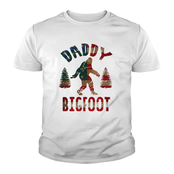 4Th Of July Father's Day Funny Dad Gift - Daddy Bigfoot Youth T-shirt