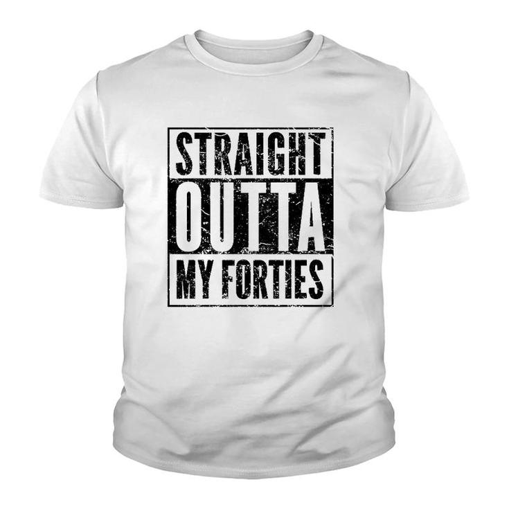 50 Years Straight Outta My Forties Funny 50Th Birthday Gift Youth T-shirt