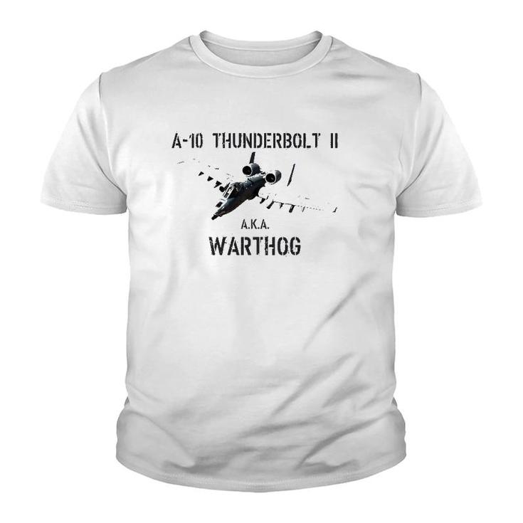 A 10 Warthog Attack Jet A 10 Thunderbol Youth T-shirt
