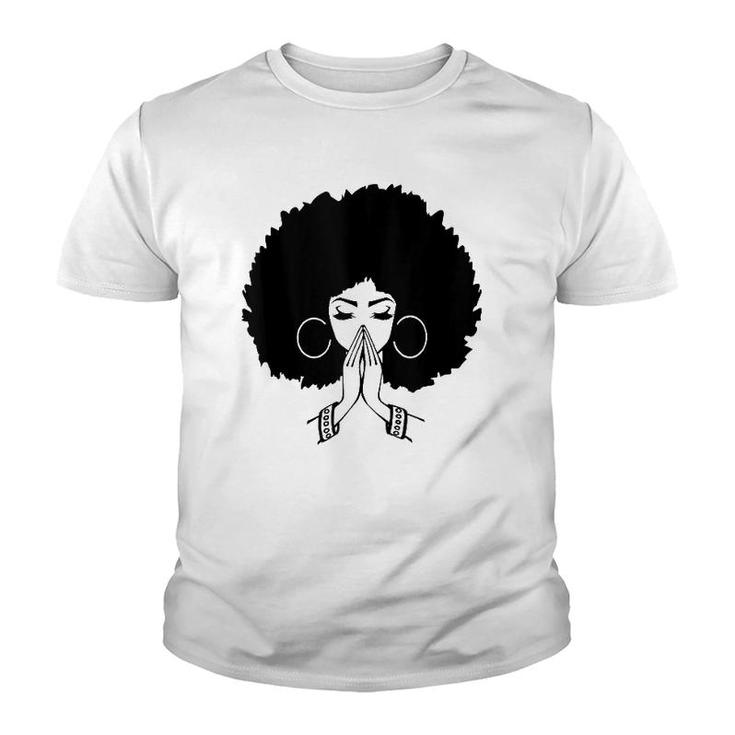 Afrocentric S For Women Afro Lady Pray  Youth T-shirt