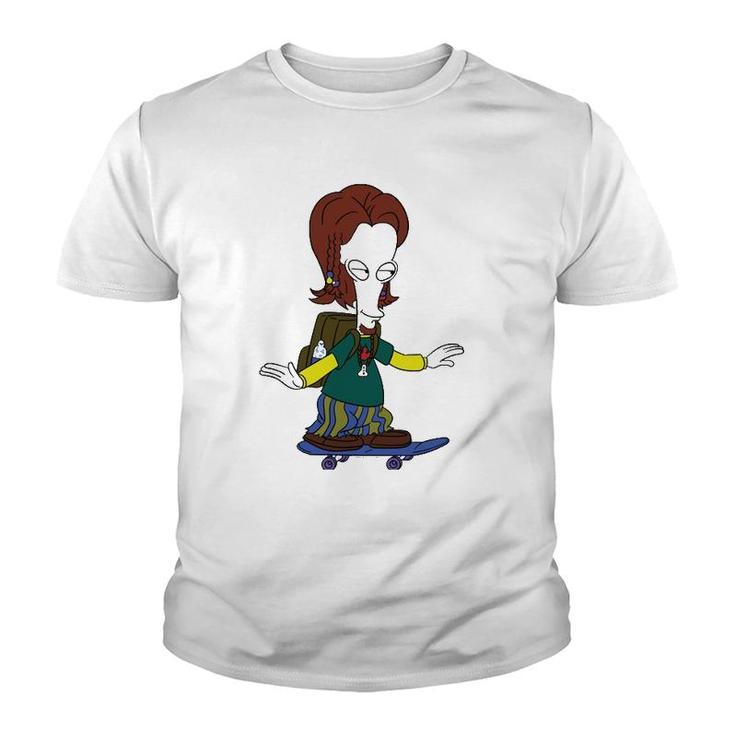 American Dad Skateboarding Roger  Youth T-shirt