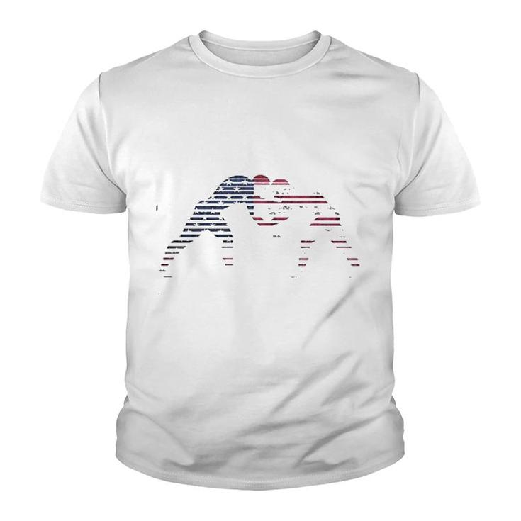 American Flag Wrestling For Men Youth T-shirt