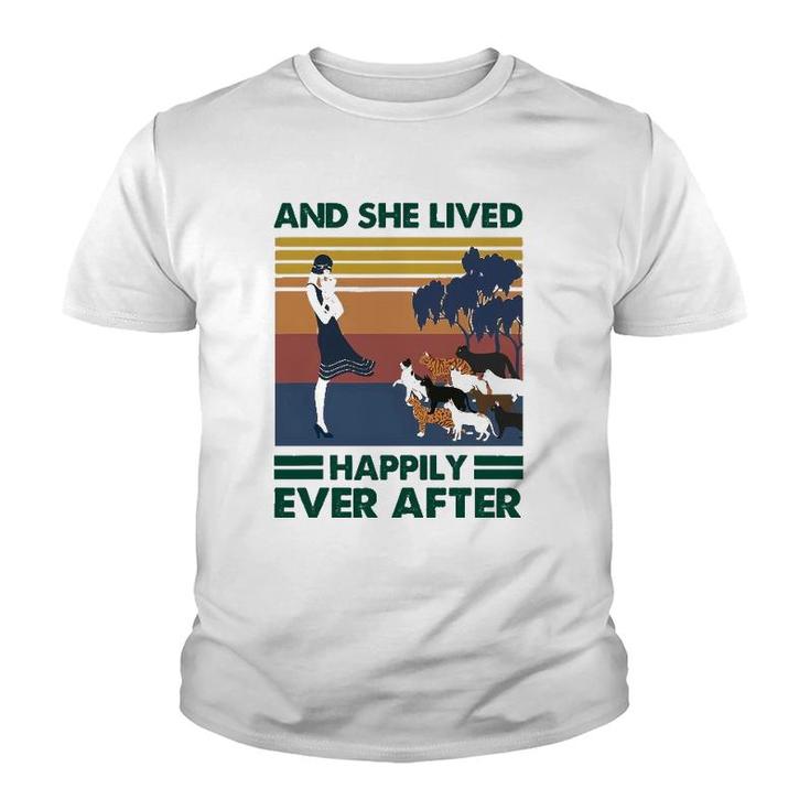 And She Lived Happily After Ever Cat Youth T-shirt