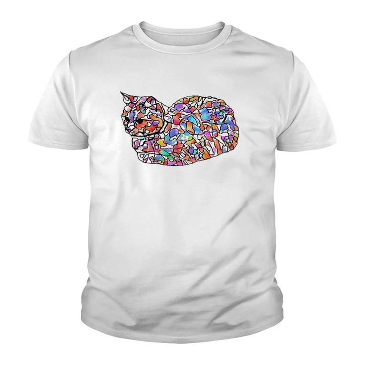 Animalsatplay Multicolor Cat Lover Gift Youth T-shirt