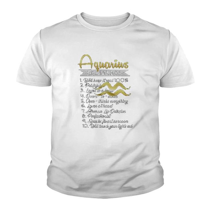 Aquarius Personality Youth T-shirt