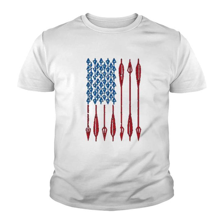 Archery Usa American Flag Arrows Youth T-shirt