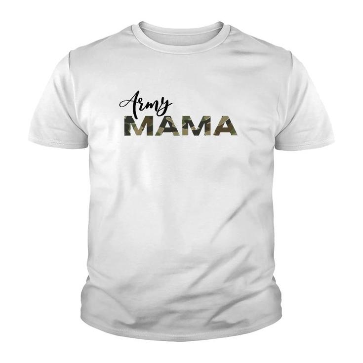 Army Mama Camo Support Your Soldier Army Family Love Youth T-shirt