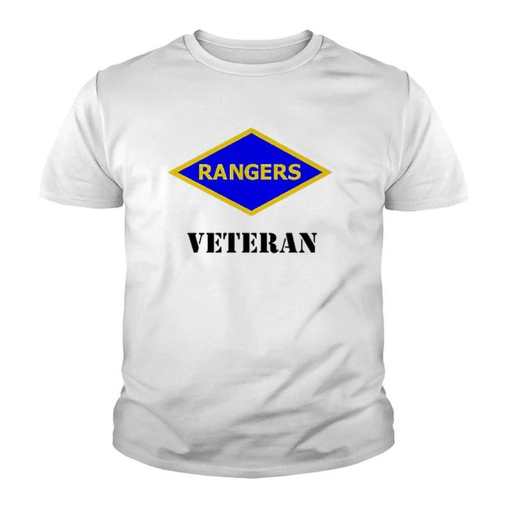Army Ranger - Ww2 Army Rangers Patch Veteran White  Youth T-shirt