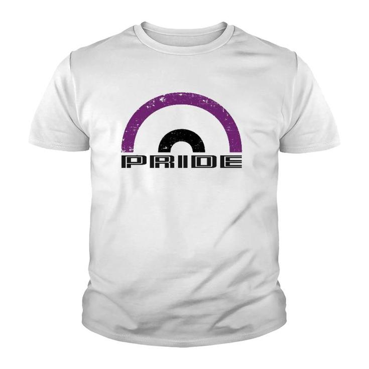Asexual Pride Lgbt Distressed Rainbow Youth T-shirt