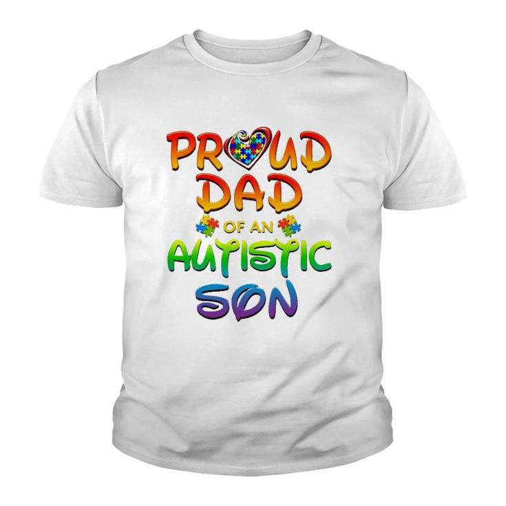 Autism Awareness Wear Proud Dad Of Son Men Women Youth T-shirt