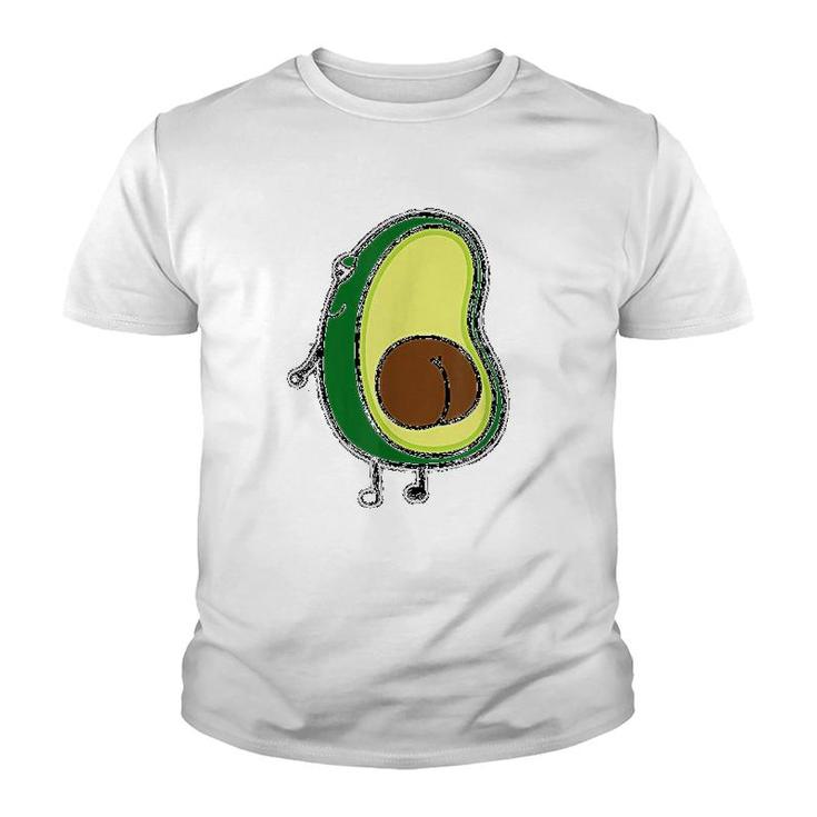 Avocado Funny Cartoon Youth T-shirt
