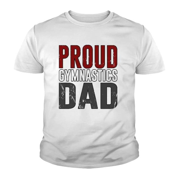 Awesome Distressed Proud Gymnastics Dad Youth T-shirt