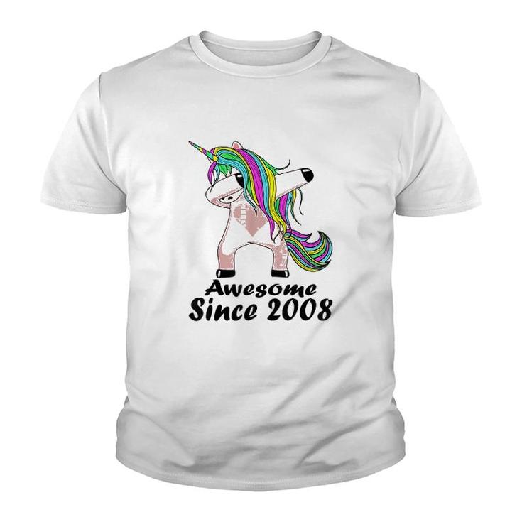 Awesome Unicorn Since 2008 13 Years Old Youth T-shirt