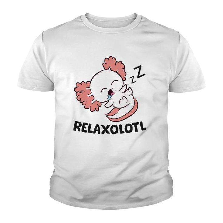 Axolotl Lover Mexican Salamander Relaxolotl Axolotl Youth T-shirt