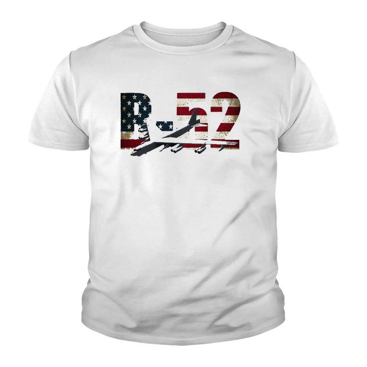 B-52 Stratofortress Bomberus American Flag Youth T-shirt