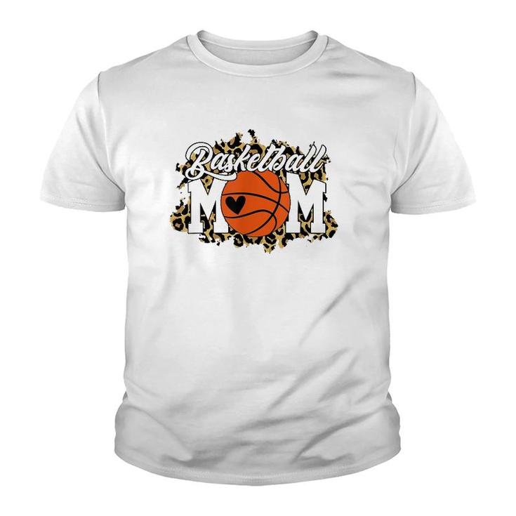 Basketball Mom Tees Leopard Mother's Day Youth T-shirt