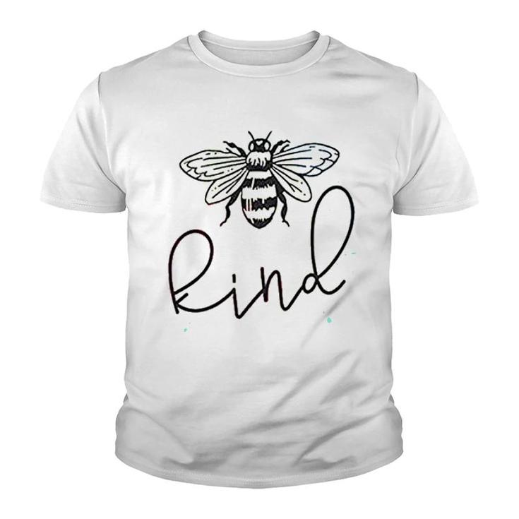 Be Kind Funny Bee Print Graphic Youth T-shirt