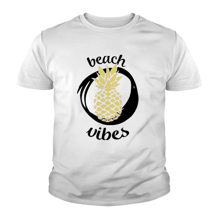 Beach Vibes  - Funny Pineapple Vacation  Plus Size Youth T-shirt