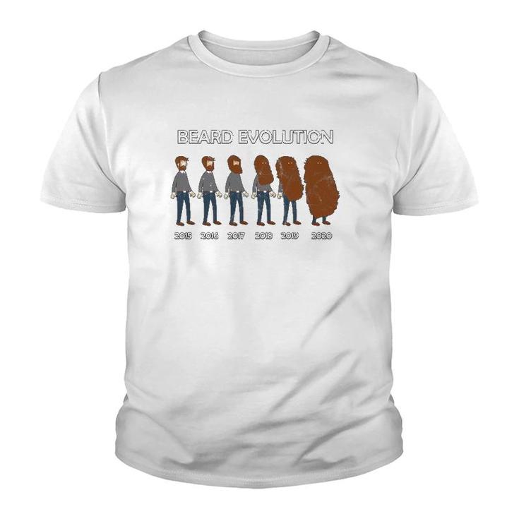 Beard Evolution History Of Bearded Men  Gift Youth T-shirt