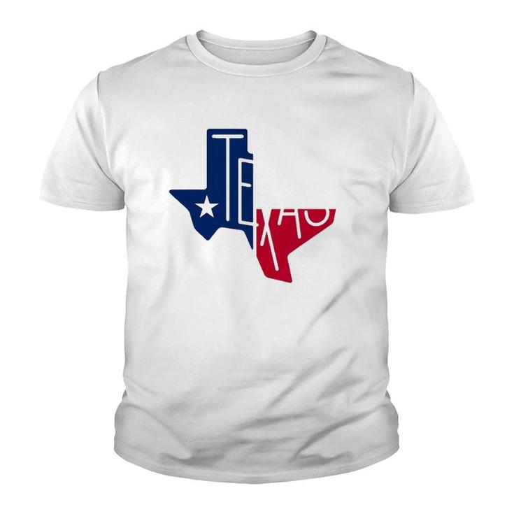 Beautiful Texas State Flag Star Silhouette Youth T-shirt