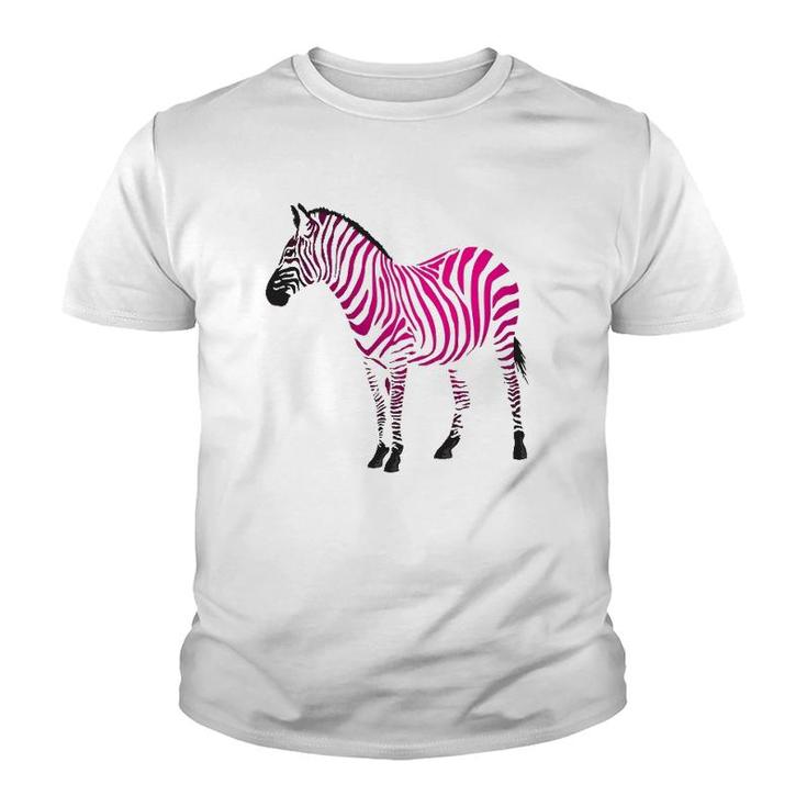 Beautiful Zebra Pink Sassy Art Youth T-shirt