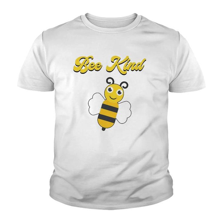 Bee Kind Cute Inspirational Love Gratitude Kindness Positive Youth T-shirt