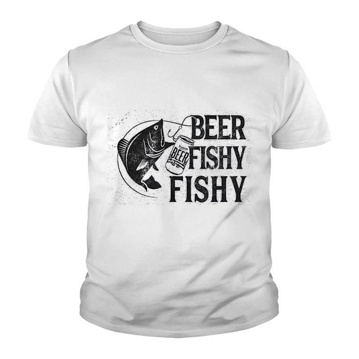 Beer Fishy Fishy Funny Fishing Drinking Youth T-shirt