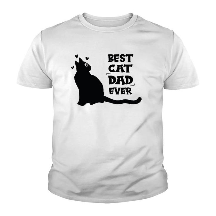 Best Cat Dad Ever Cat Lover Youth T-shirt