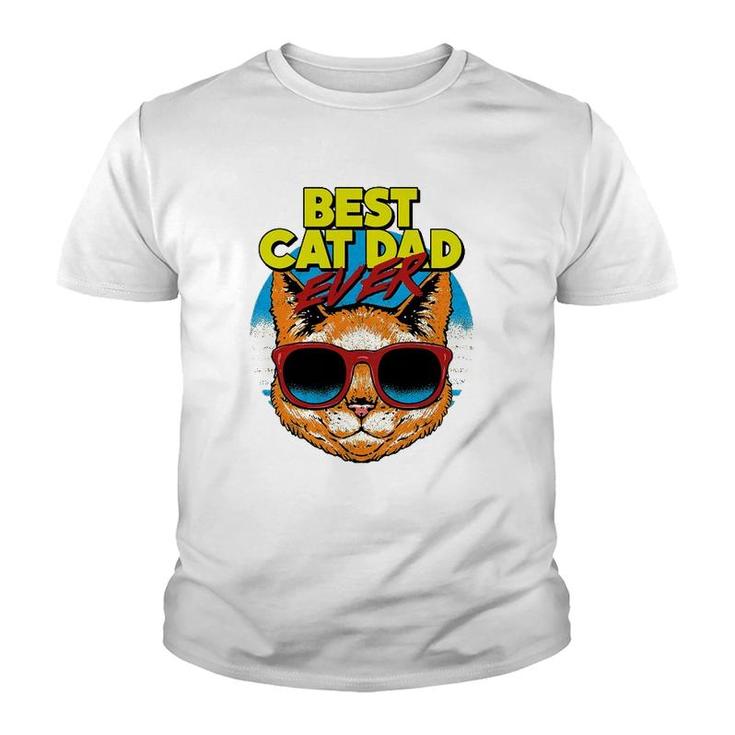 Best Cat Dad Ever Cat Lovers Youth T-shirt