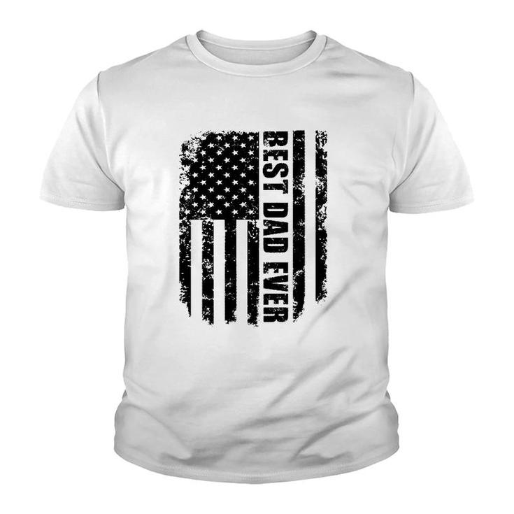Best Dad Ever Vintage American Flag Father's Day Gift Youth T-shirt