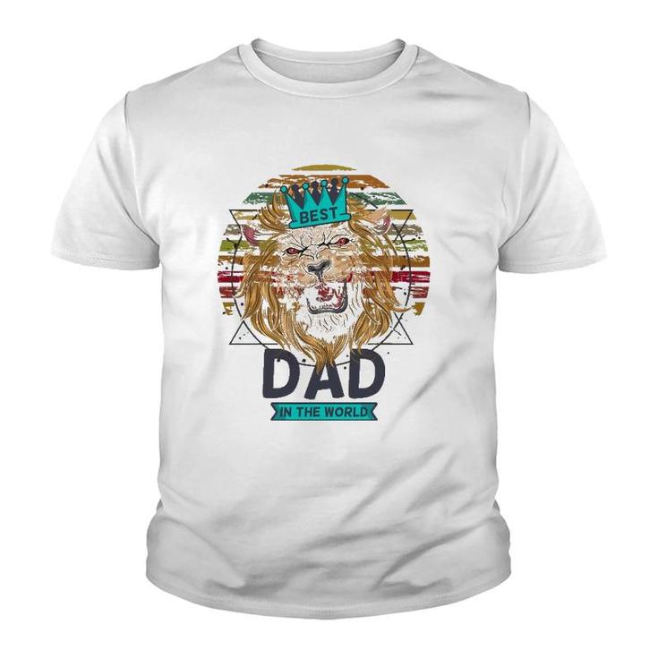 Best Dad In The World Lion Daddy For Father's Day Gift Youth T-shirt