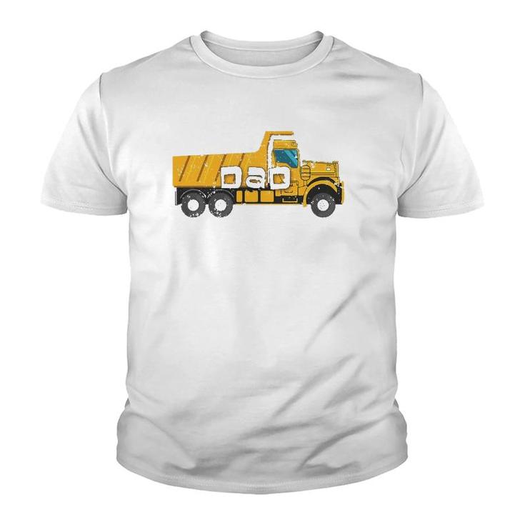 Best Dad  Yellow Construction Trucks Youth T-shirt