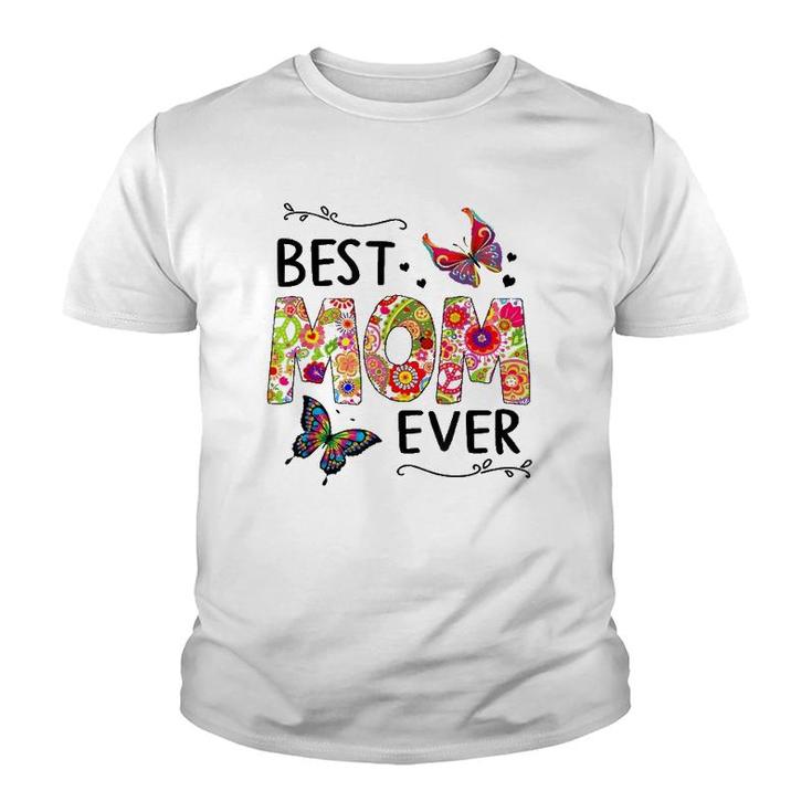 Best Mom Ever Colored Patterns Mother's Day Mama Youth T-shirt