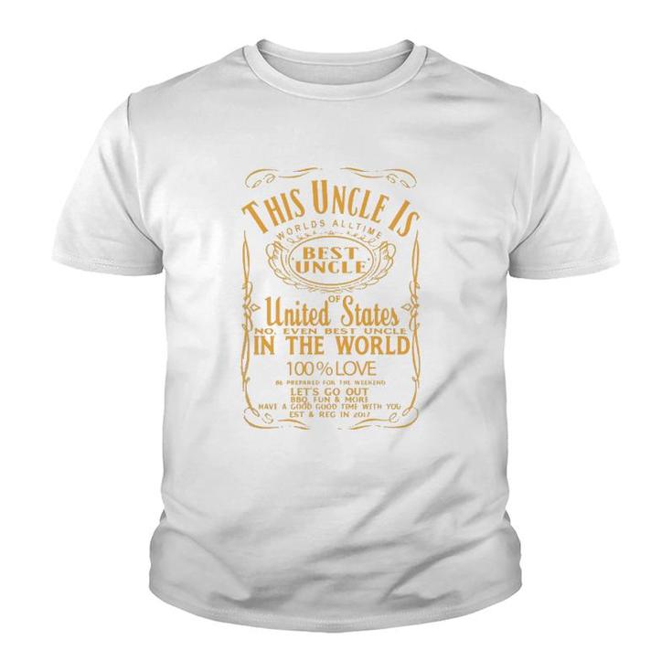 Best Uncle In The World Gift For Uncle Youth T-shirt