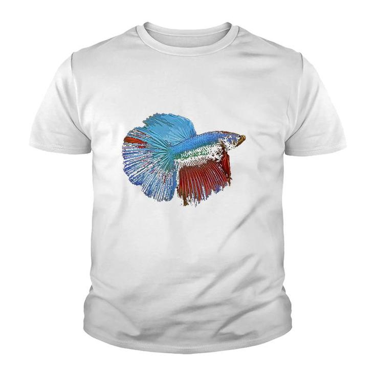 Betta Fish Graphic Colorful Youth T-shirt