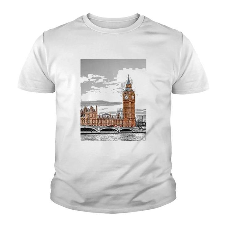 Big Ben Tower Of London London Tower Clock Youth T-shirt