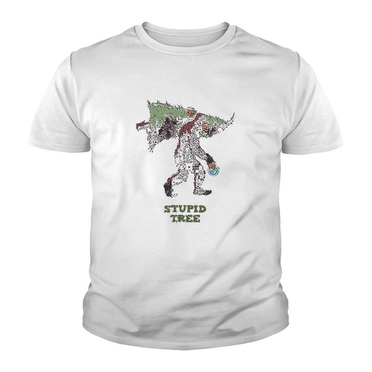 Bigfoo Disc Golf  Stupid Tree Youth T-shirt