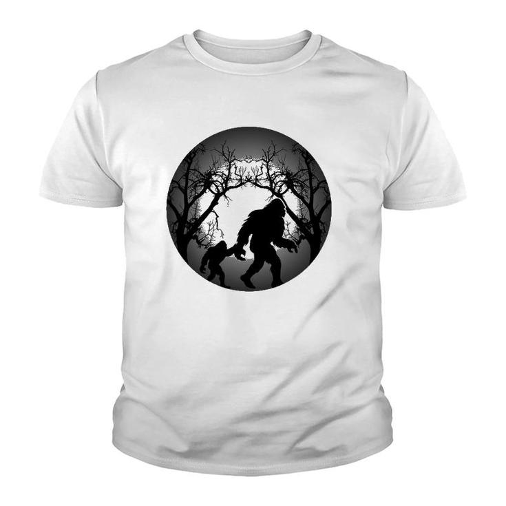 Bigfoot And His Son Wild Outdoor Yeti Father's Day Gift Youth T-shirt